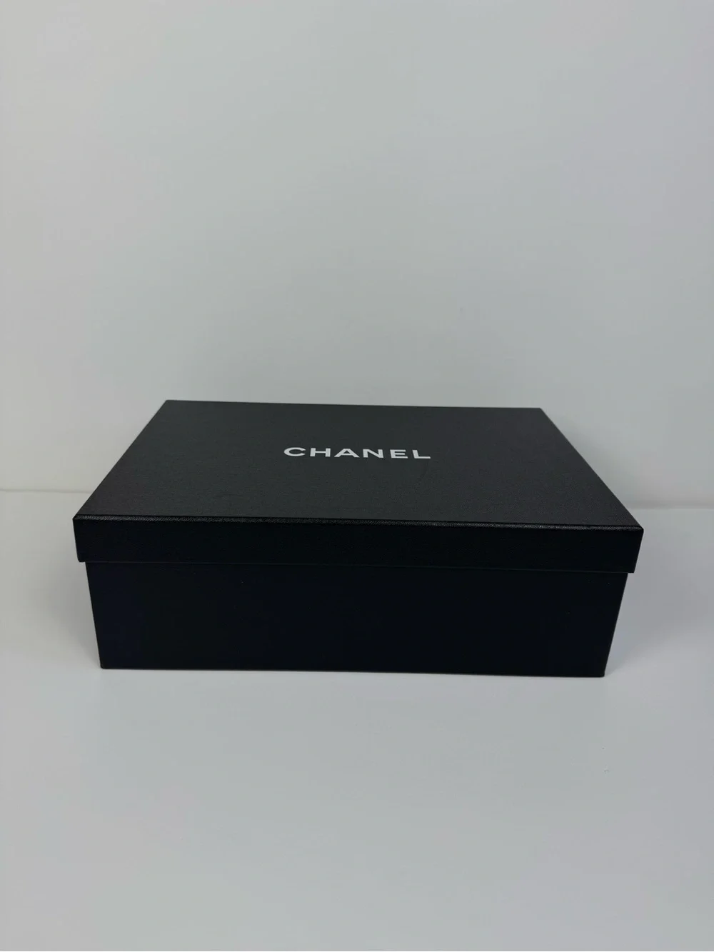 CHANEL Empty Gift Shoes Box Storage Cardboard Black 8